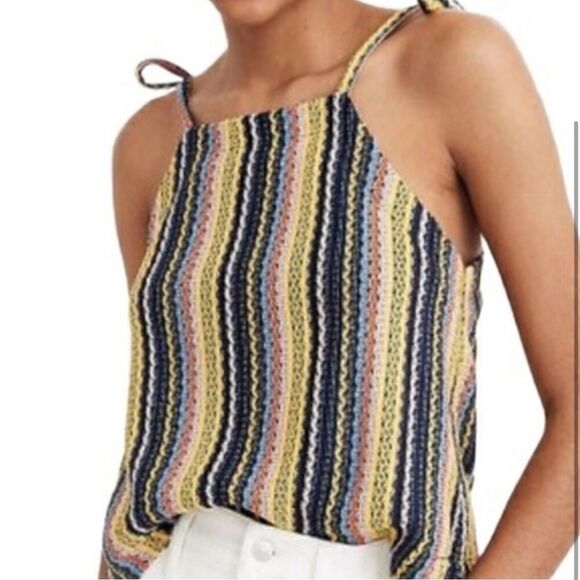 Madewell Texture & Thread Woven Top Cotton Lining Size Small Multicolor - Picture 1 of 7